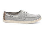 Grey Coated Linen Mens Culver