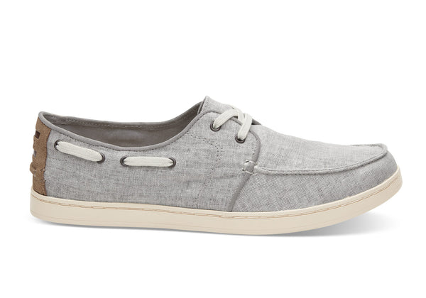 Grey Coated Linen Mens Culver